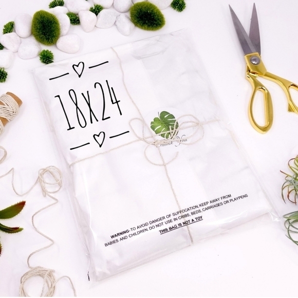 Poshmark Other - 25-18X24 SUFFOCATION WARNING CLEAR POLY MAILERS